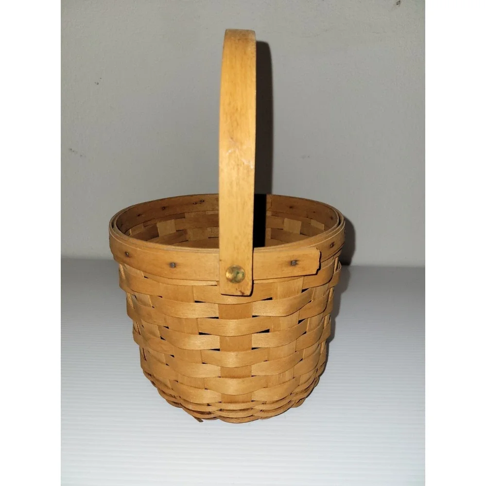 Vintage‎ Longaberger 1993 Circular  Small Basket No Lid